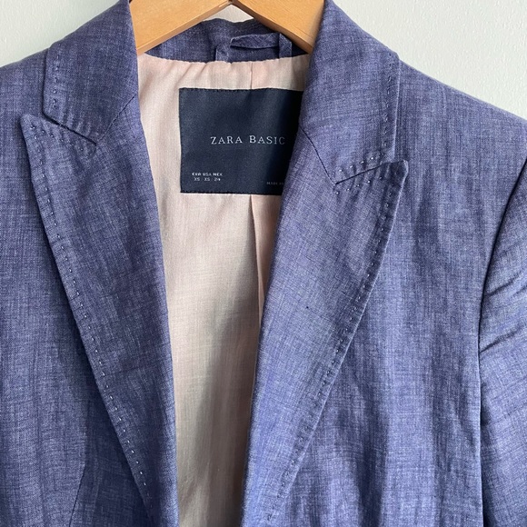 Zara Chambray Blazer - Picture 3 of 7